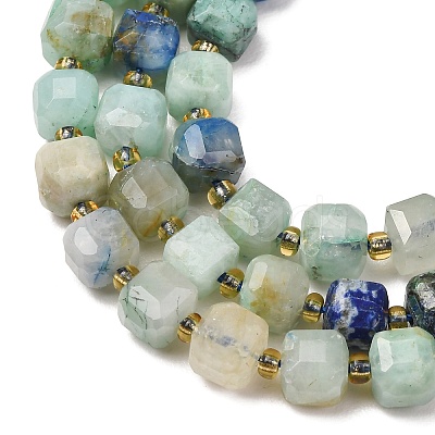 Natural Chrysocolla and Lapis Lazuli Beads Strands GG-CBAC972-A10-01-1