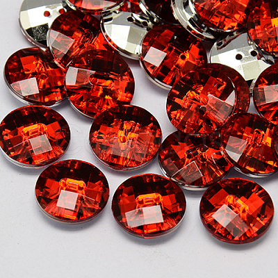 Taiwan Acrylic Rhinestone Buttons BUTT-F022-15mm-03-1