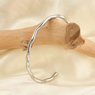 Non-Tarnish 304 Stainless Steel Cuff Bangles BJEW-H323-01P-1