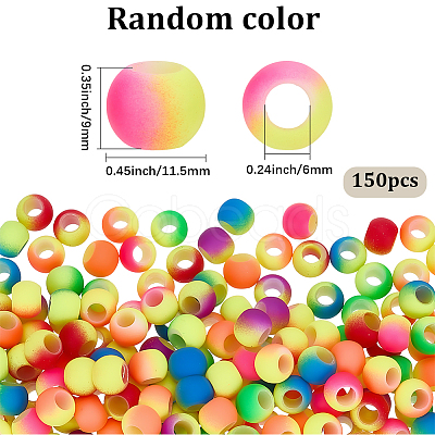 150Pcs Resin Hair Coil Cuffs OHAR-SP0001-19-1