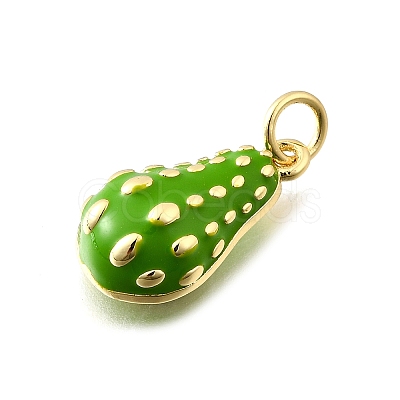 Brass Enamel Pendants KK-Z104-06G-07-1