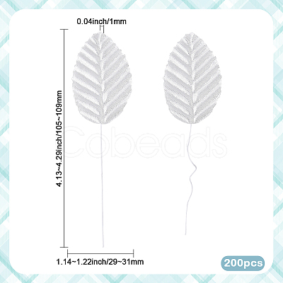 Handmade Silk Cloth Artificial Leaf AJEW-WH20070-073D-1