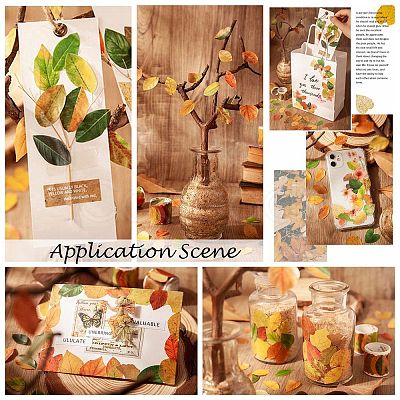 Paper Fallen Leaves Sticker Rolls DIY-C080-01A-1