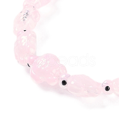 Transparent Glass Enamel Beads Strands GLAA-B021-06G-1