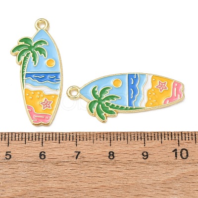 Ocean Alloy Enamel Pendants X-ENAM-B041-01T-1