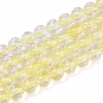Crackle Transparent Glass Beads Strands X1-GLAA-N063-8mm-08-1