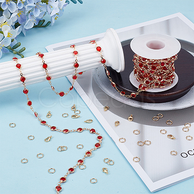 DIY Brass Rhinestone Jewelry Sets Making Kits DIY-OC0014-15D-1