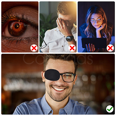 18Pcs 3 Colors Glasses Eye Patch AJEW-CN0001-80B-1