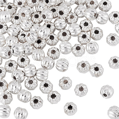 100Pcs Brass Pumpkin Beads KK-TA0008-55-1