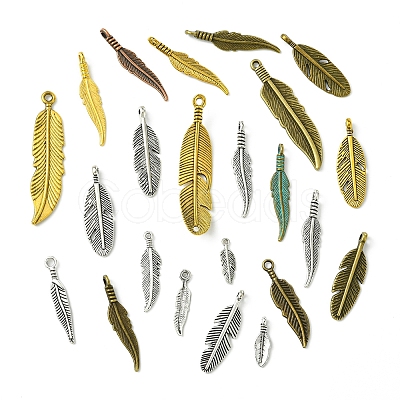 60Pcs Tibetan Style Alloy Pendants TIBEP-FS0001-19-1