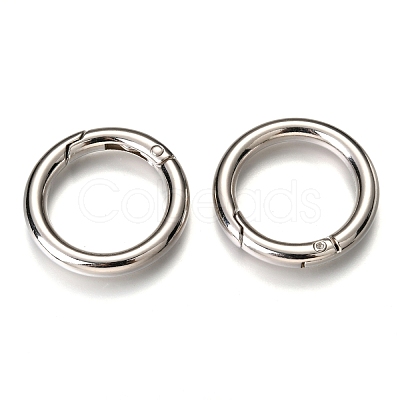 Zinc Alloy Spring Gate Rings PALLOY-C100-01P-02-1