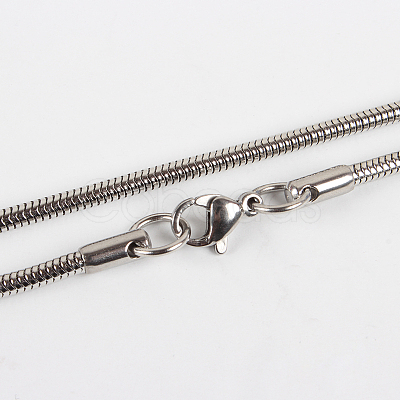 Tarnish Resistant 304 Stainless Steel Snake Chain Necklace Making STAS-P045-29P-1