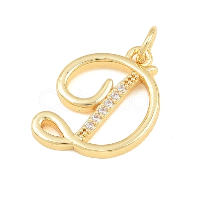 Brass Micro Pave Clear Cubic Zirconia Pendants CU-CBA7939-01D-G-1