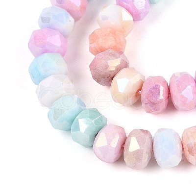 Anti-Tarnish Electroplate Glass Beads Strands GLAA-T025-8mm-11B-1