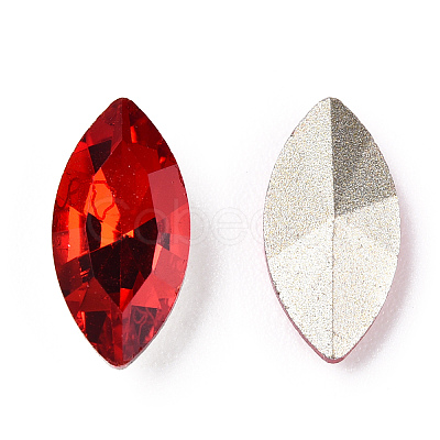 Pointed Back Glass Rhinestone Cabochons RGLA-T083-7x15mm-07-1