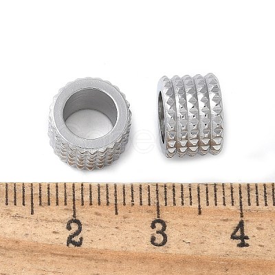 201 Stainless Steel European Beads STAS-Z124-06A-P-1
