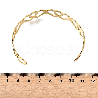304 Stainless Steel Cuff Bangles BJEW-S172-01G-1
