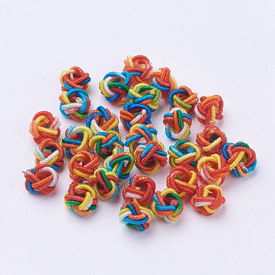 Nylon Cord Woven Beads NWIR-F005-14R-1