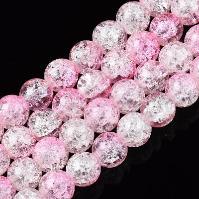 Baking Paint Crackle Glass Bead Strands CCG-S001-8mm-02-1