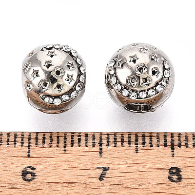 Alloy Rhinestone European Beads FIND-N009-08P-1