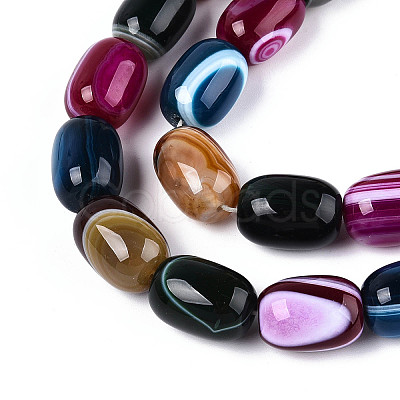 Natural Agate Beads Strands G-N356-02A-07-1