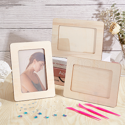 DIY Paillette Moon & Star Photo Frame Making Kit DIY-OC0010-20-1
