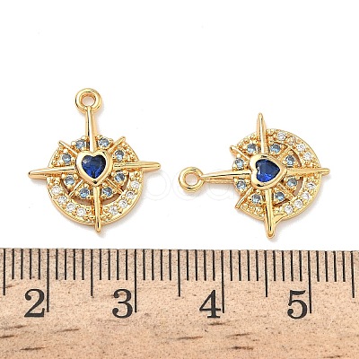 Brass Micro Pave Cubic Zirconia Pendants KK-A281-24G-02-1