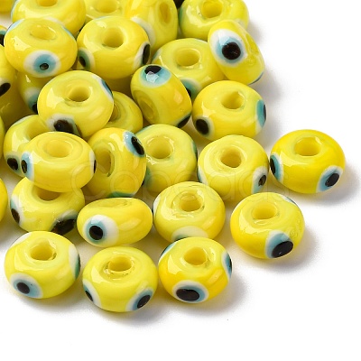 Handmade Evil Eye Lampwork Beads LAMP-F021-01-06-1