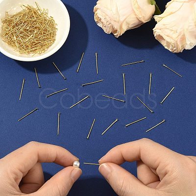 SHEGRACE Brass Flat Head Pins XGR0084G-32G-1