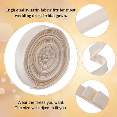 Cloth Cord for Women's Wedding Dress Zipper Replacement OCOR-WH0046-33-1
