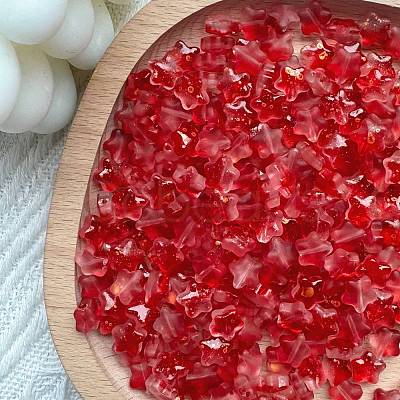 30Pcs Frosted Glass Beads PW-WGAB1F9-08-1