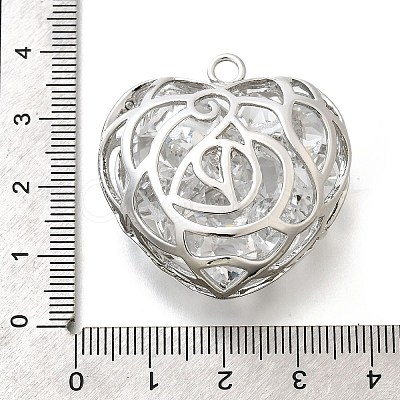 Brass with Cubic Zirconia Pendants KK-E792-30P-03-1