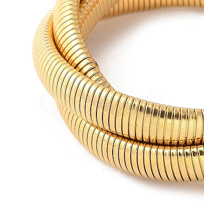 304 Stainless Steel Stretch Bracelets BJEW-A031-01G-G-1
