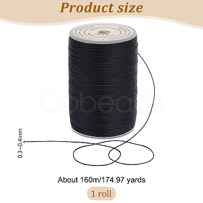 Olycraft Round Waxed Polyester Thread String YC-OC0001-07A-01-1