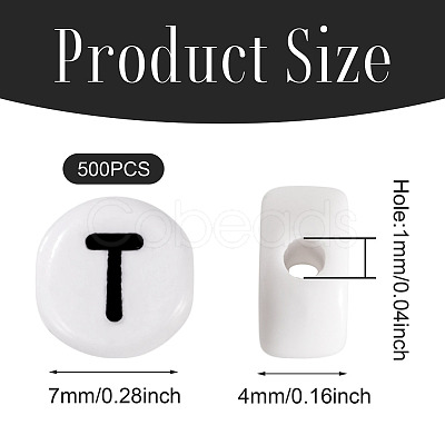 500Pcs Acrylic Beads SACR-TA0001-55T-1