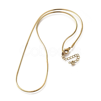 1.5MM 304 Stainless Steel Snake Chain Necklaces for Women Men STAS-V011-04C-G-1