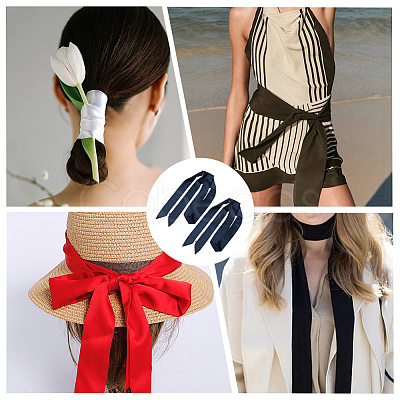 Long Polyester Silk Scarf for Women Girls AJEW-WH20042-77E-1