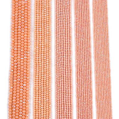 Electroplate Opaque Solid Color Glass Beads Strands EGLA-A044-P3mm-L33-1