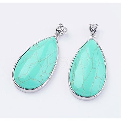 Synthetic Turquoise Big Pendants G-I184-11-1