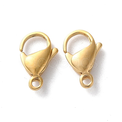 304 Stainless Steel Lobster Claw Clasps STAS-V007-01G-G-1