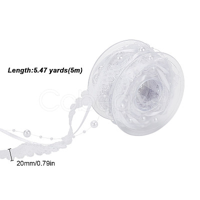 1 Roll Polyester Flower Lace Trims OCOR-HY0001-08A-1