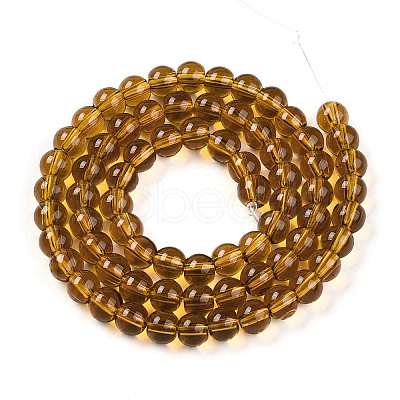 Transparent Glass Beads Strands GLAA-T032-T6mm-23-1