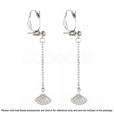 Brass Clip on Earring Converter X-KK-Q115-N-1