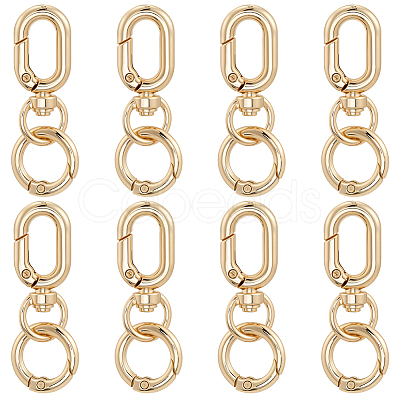8Pcs Alloy Spring Gate Rings FIND-BBC0004-68-1