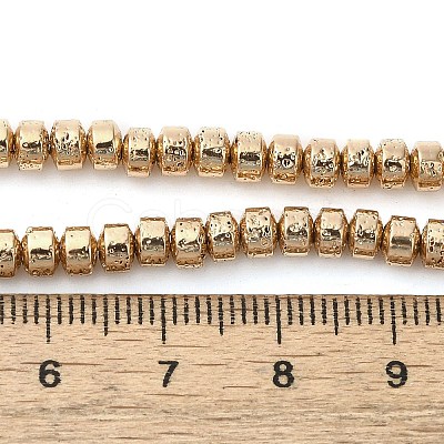 Electroplated Natural Lava Rock Beads Strands G-L606-C02-01C-1