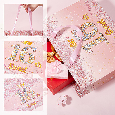 Sixteenth Birthday Paper Tote Bags with Handles CARB-SP0001-02-1