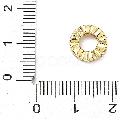 Brass Micro Pave Cubic Zirconia European Beads KK-P345-03G-01-1