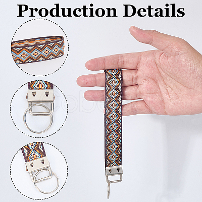 Iron with Polyester Inwrought Keychain KEYC-WH20054-011C-1