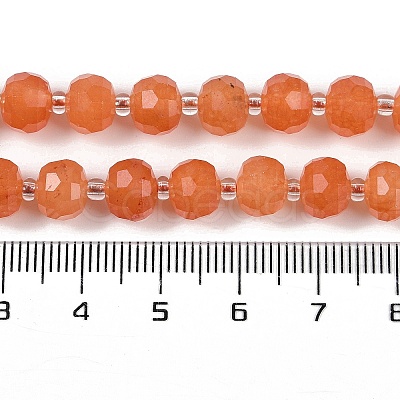Natural Orange Aventurine Beads Strands G-H057-A02-01-1