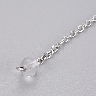 Natural Crystal Sphere Dowsing Pendulums X-BJEW-E292-A10-1